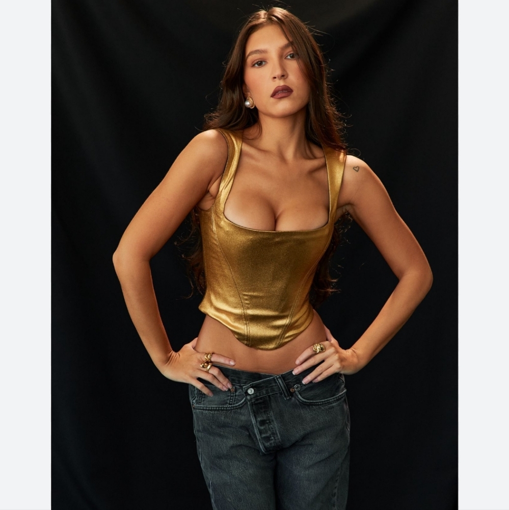 House of CB Gold Corset Top
